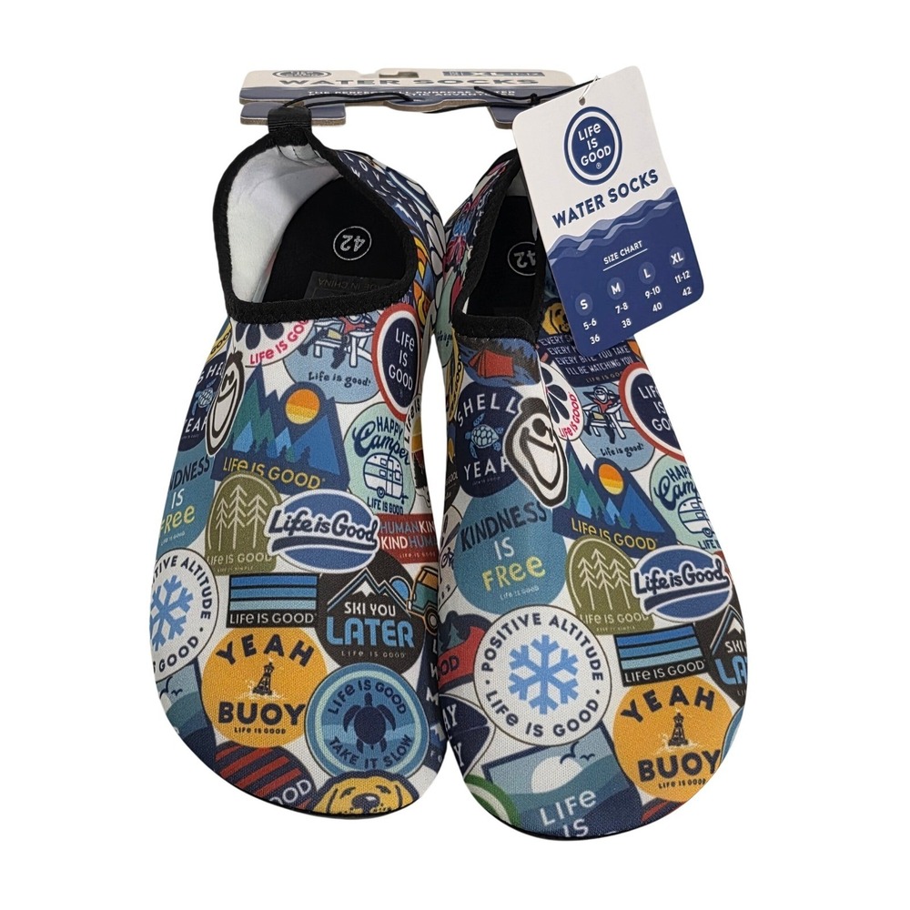 Life is Good Water Socks XL 11-12 Beach Pool Swim Shoes New - Picture 4 of 7